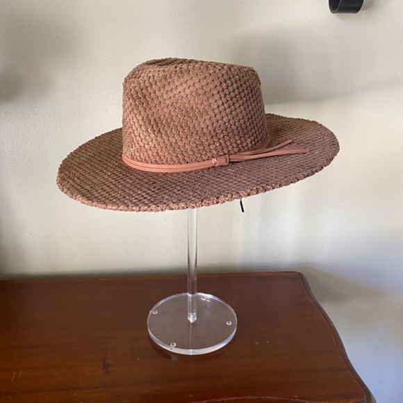 NWT Anthropologie Brown Terry Textured Rancher Hat - Picture 7 of 10